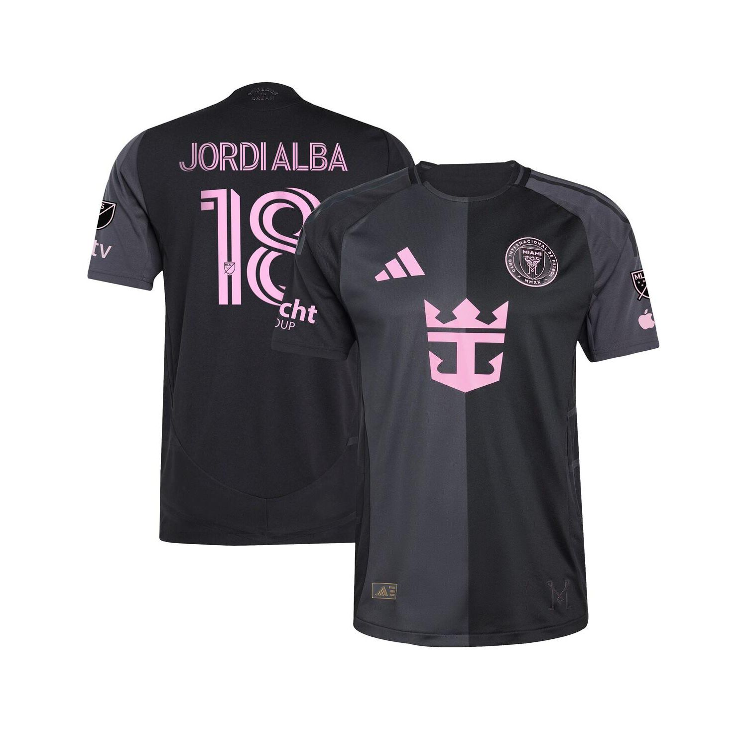 Men's Jordi Alba Ramos Black Inter Miami CF 2025 The Fortitude Kit Authentic Player Jersey