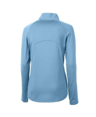 Women's Powder Blue Philadelphia Phillies Cooperstown Collection DryTec Adapt Eco Knit Stretch Raglan Half-Zip Top