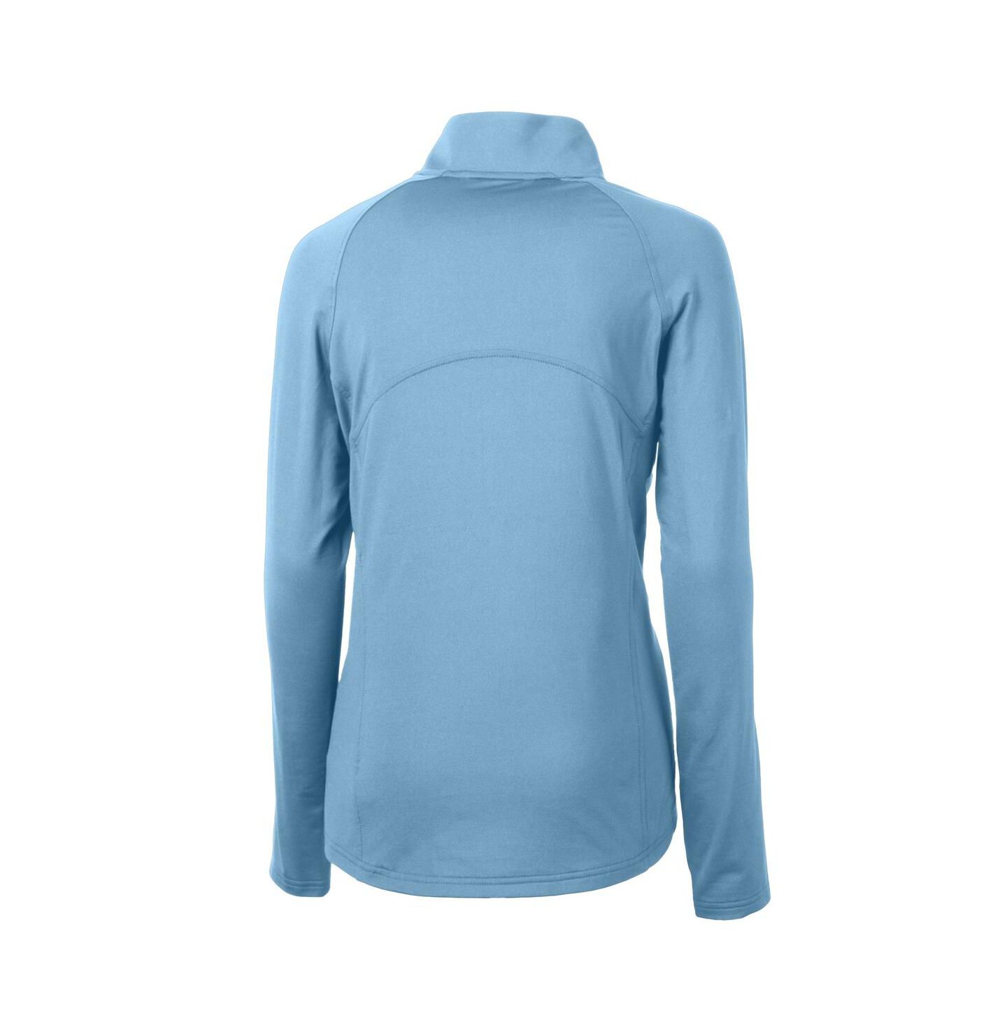Женский топ Cutter & Buck Powder Blue Philadelphia Phillies Cooperstown Collection DryTec Adapt Eco Knit Stretch Raglan Half-Zip — фото 3