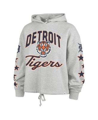 Women's Heather Gray Detroit Tigers Plus Size Starry Eye Hoodie