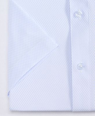 Men's Slim-Fit Performance Four-Way Stretch Short-Sleeve Dress Shirt