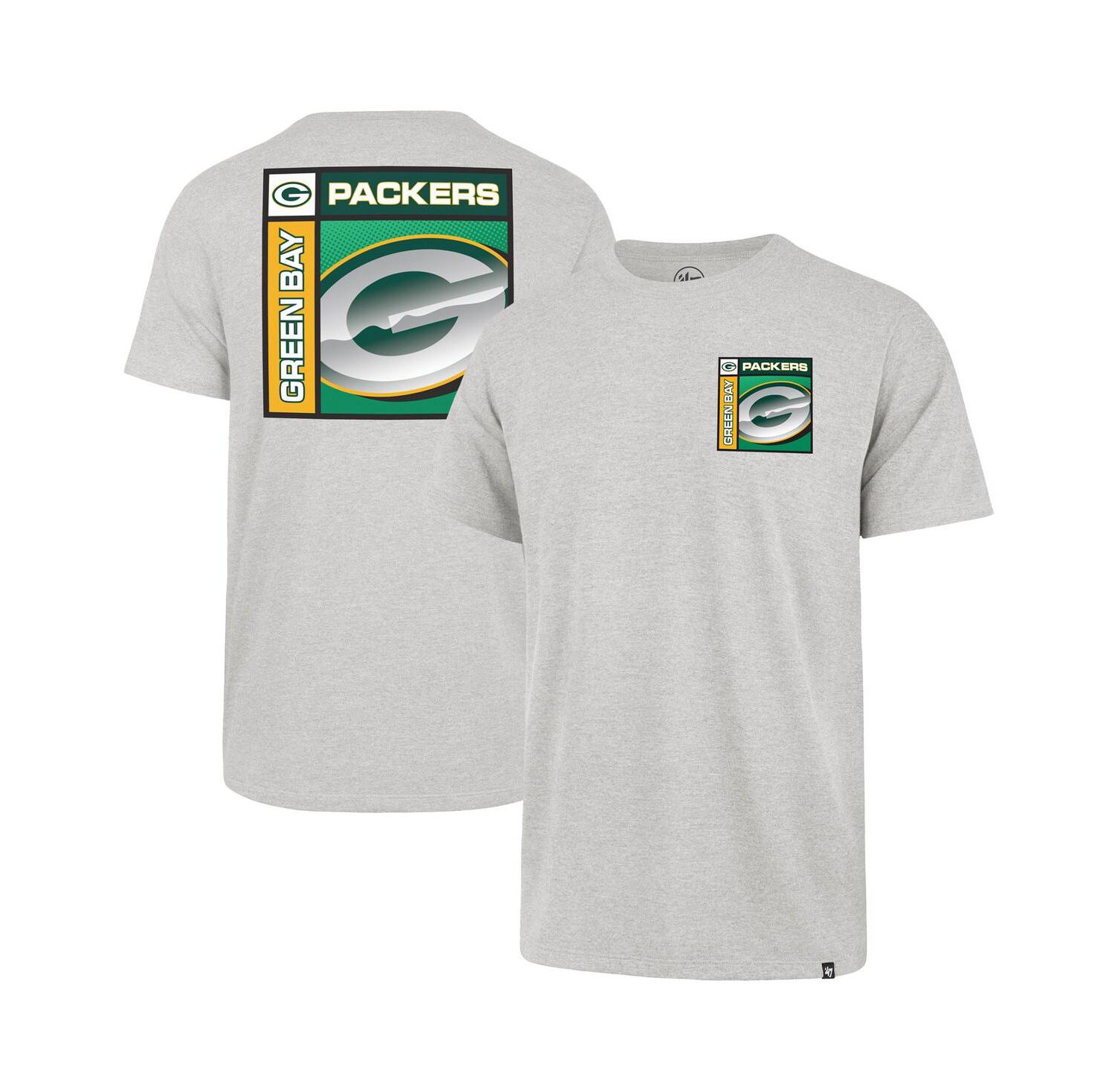Men's Gray Green Bay Packers Chrome Plate Franklin T-Shirt