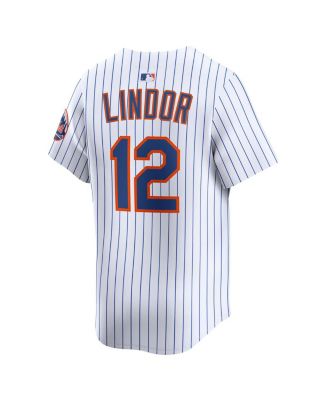 Men's Francisco Lindor White New York Mets Home Limited Jersey