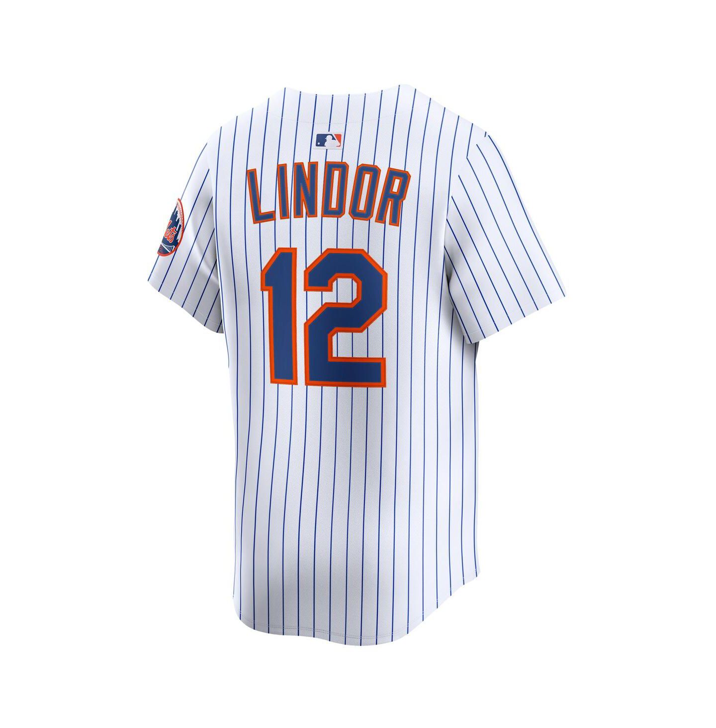 Мужской топ Nike Francisco Lindor White New York Mets Home Limited Jersey — фото 3