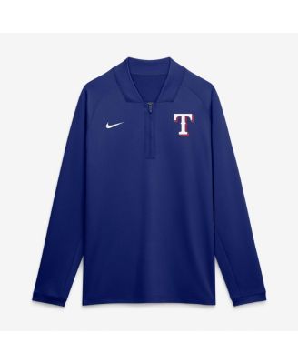 Men's Royal Texas Rangers Authentic Collection Dri-FIT Raglan Half-Zip Pullover Hoodie