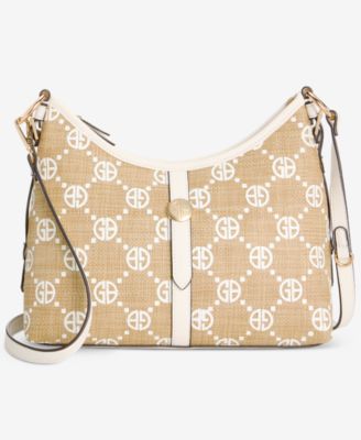Belted Monogram Straw Shoulder Bag