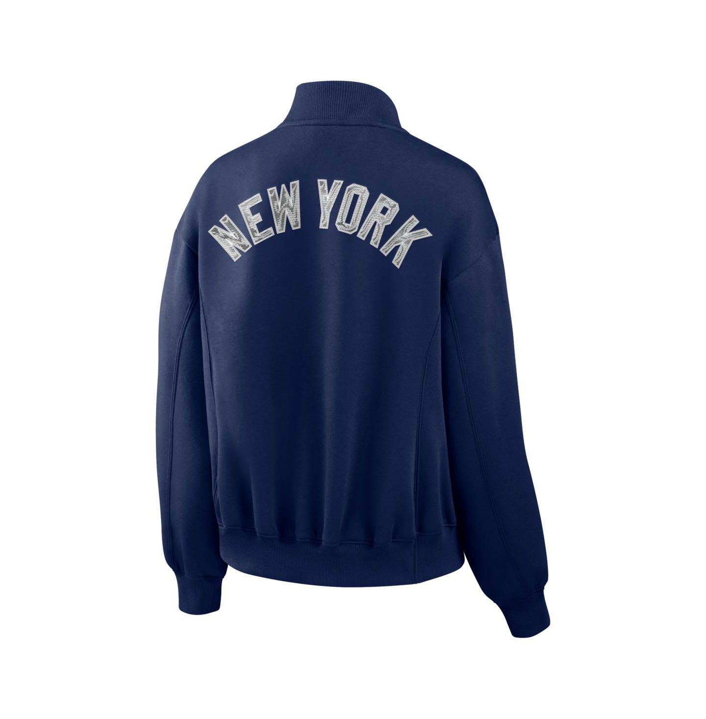 Женская куртка Fanatics Navy New York Yankees Oversized Rage Against Full-Zip — фото 3