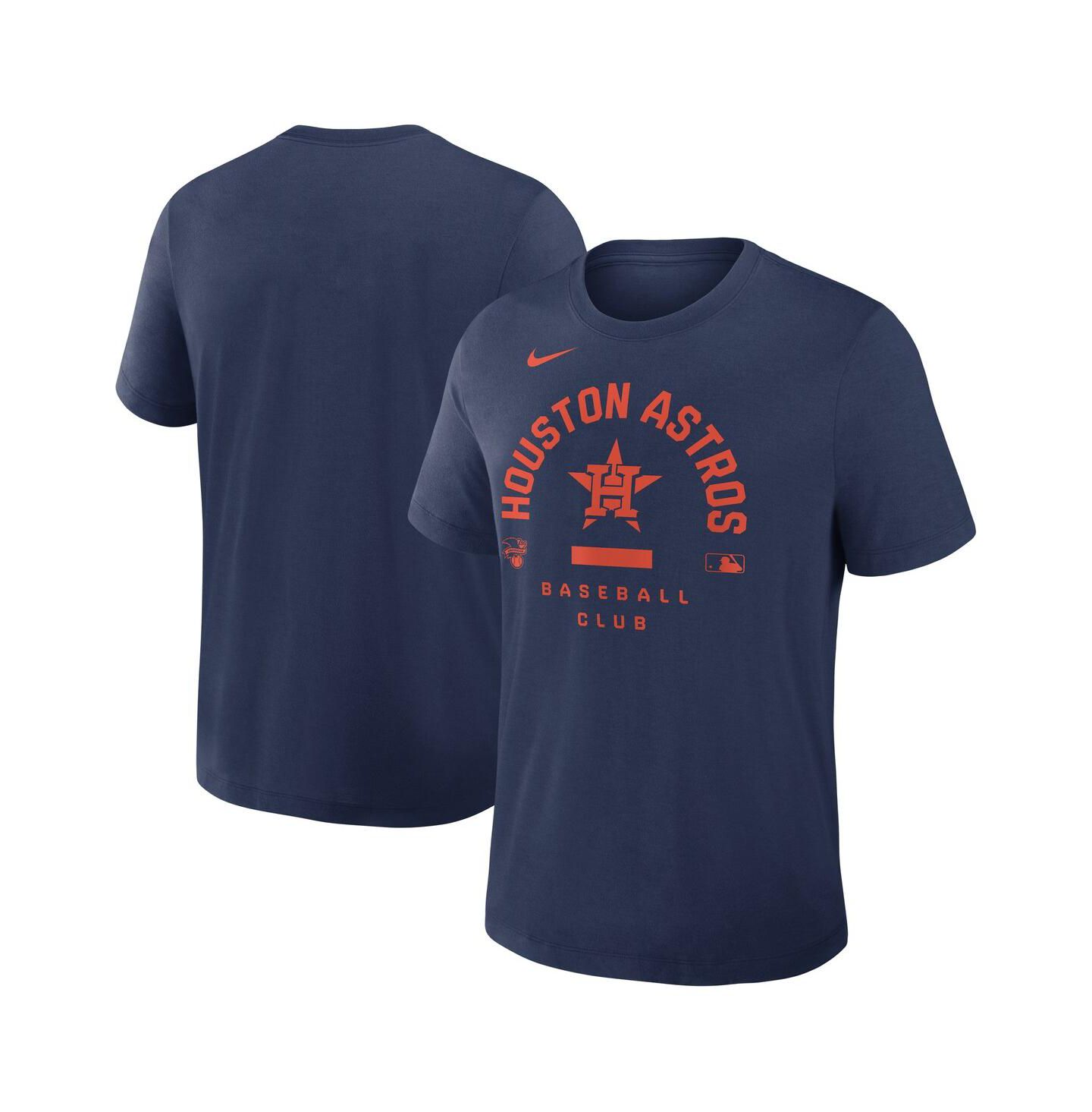 Мужская футболка Nike Navy Houston Astros Authentic Collection Early Work Tri-Blend Dri-FIT — фото 1