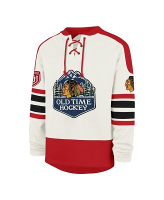 Men's Cream Chicago Blackhawks Pond Hockey Trio Eternal Lacer Sweatshirt