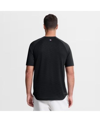 Men's Black Los Angeles Dodgers Authentic Collection Batting Practice Pre-Game Raglan Dri-FIT T-Shirt