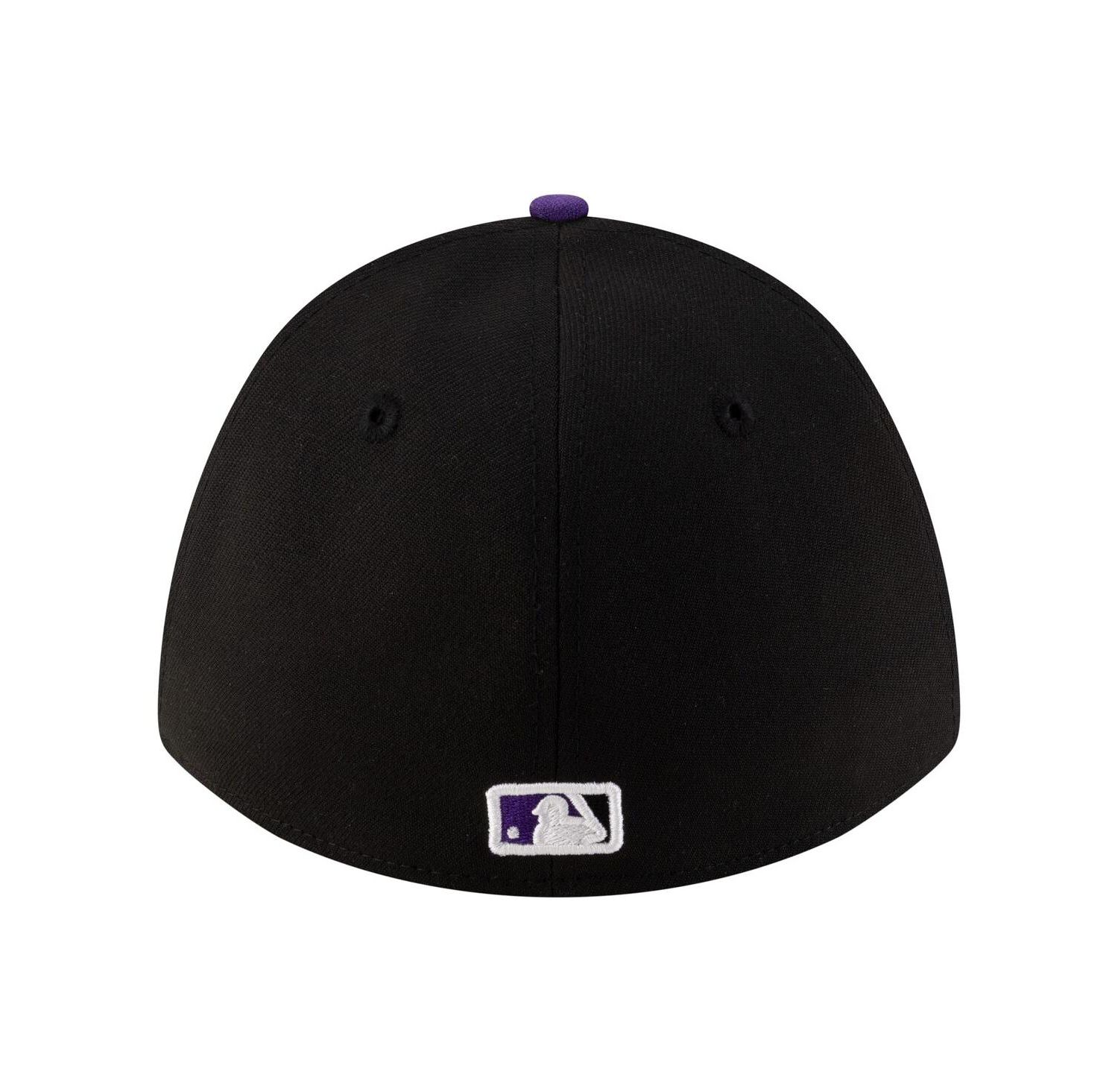 Men's Black Colorado Rockies Player Replica 39THIRTY M-Crown Flex Hat