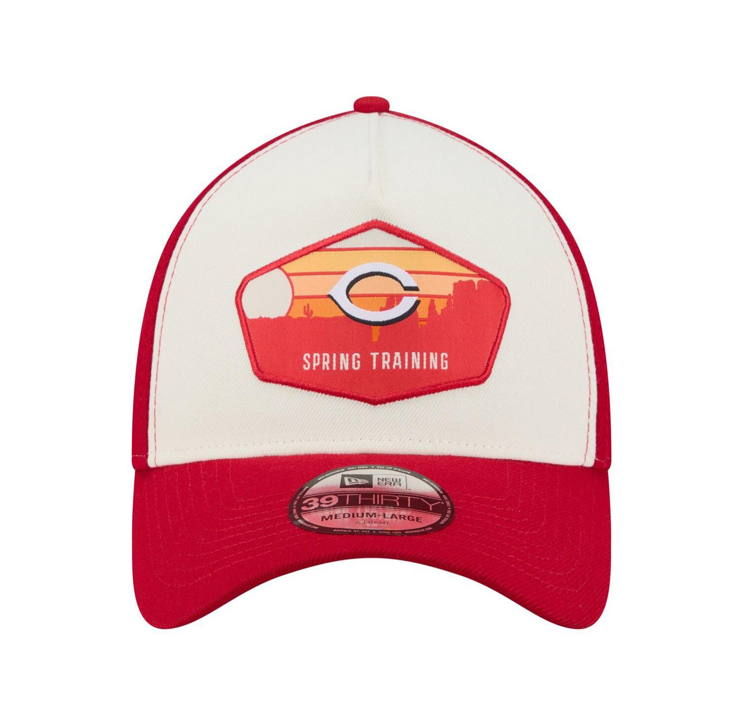 Men's Stone Cincinnati Reds 2026 Spring Training Fan Pack Gradient 39THIRTY Flex Hat