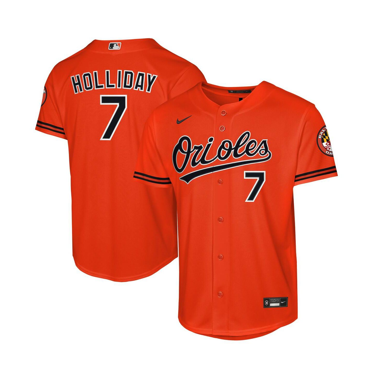 Детское джерси Nike Jackson Holliday Baltimore Orioles Alternate 2 Stadium Player, Orange — фото 1