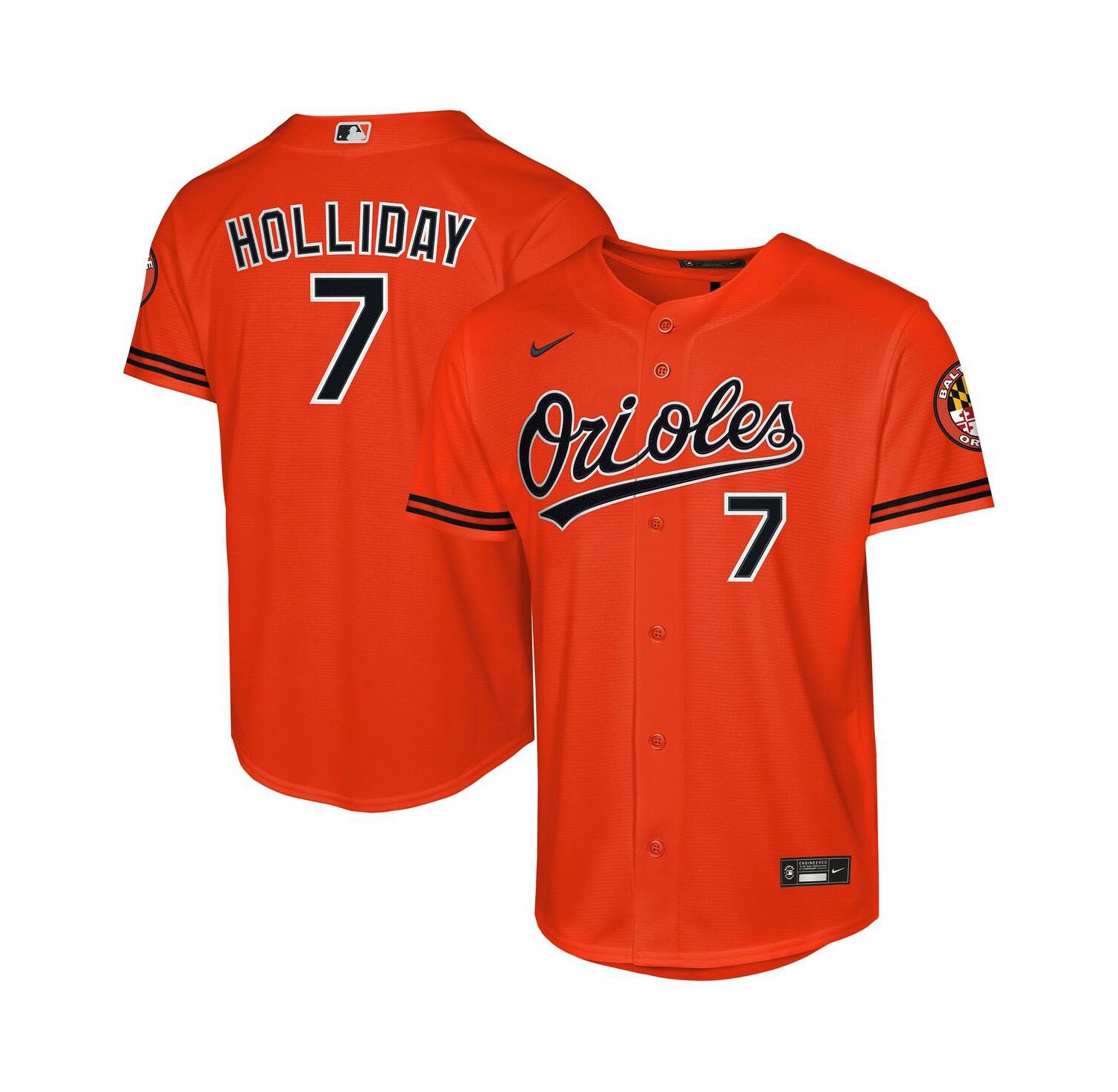 Big Boys and Girls Jackson Holliday Orange Baltimore Orioles Alternate 2 Stadium Player Jersey