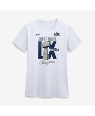 Women's White Seattle Seahawks Super Bowl LX Champions Lombardi Trophy T-Shirt