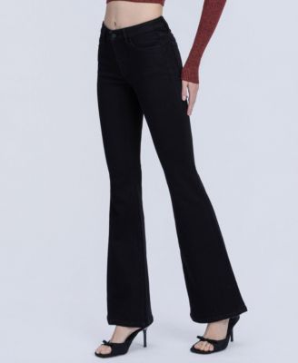 Women's Mid Rise Seamless Waistband Flare Jeans