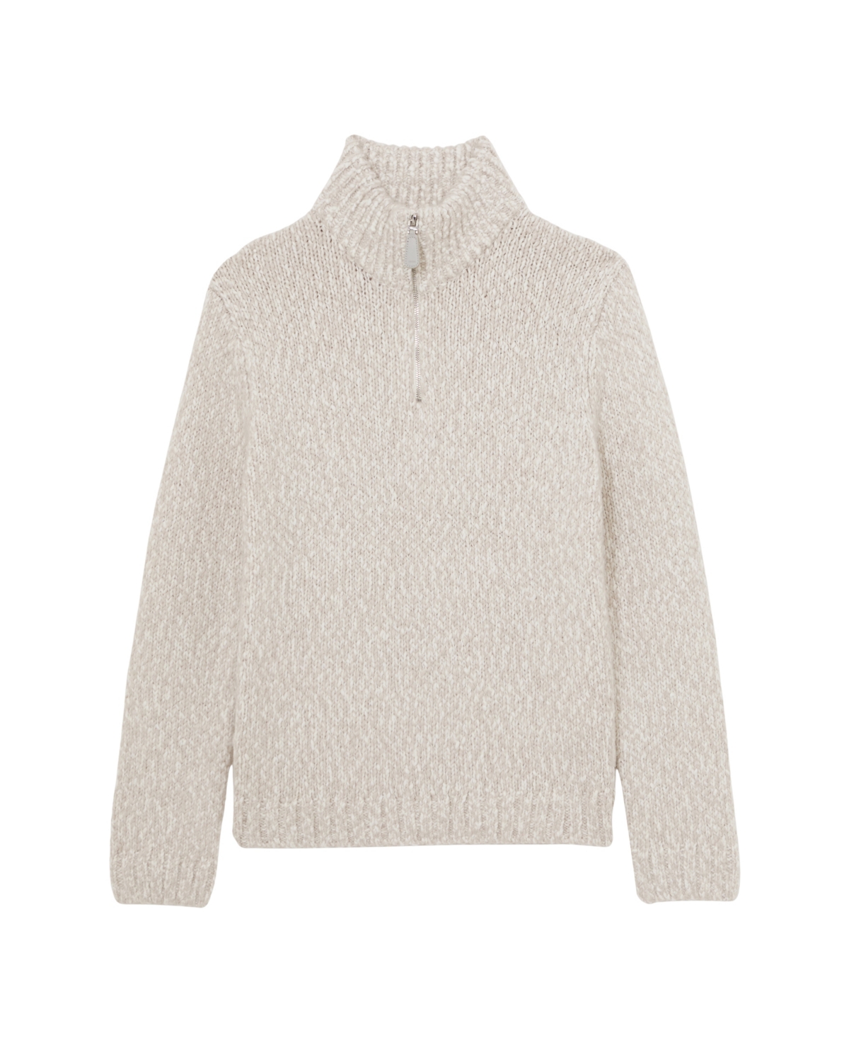 Reiss Men's Marled Half-Zip Knitted Jumper with Wool