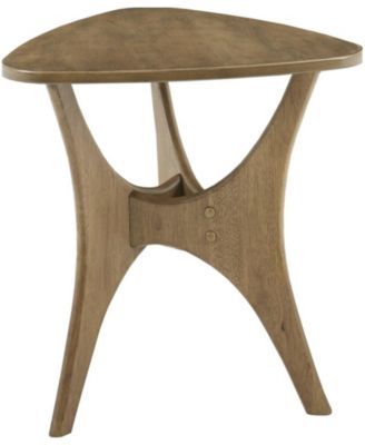 Blaze Triangle Wood Side Table