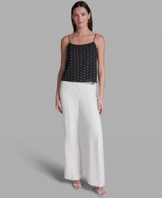 Women's Studded Scoop Neck Cami Top