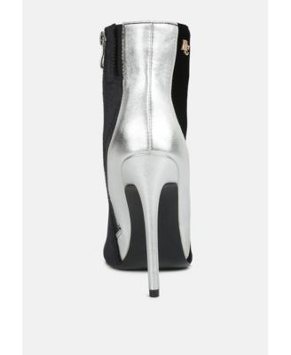 SLADE Womens Metallic Highlight High Heeled Ankle Boots