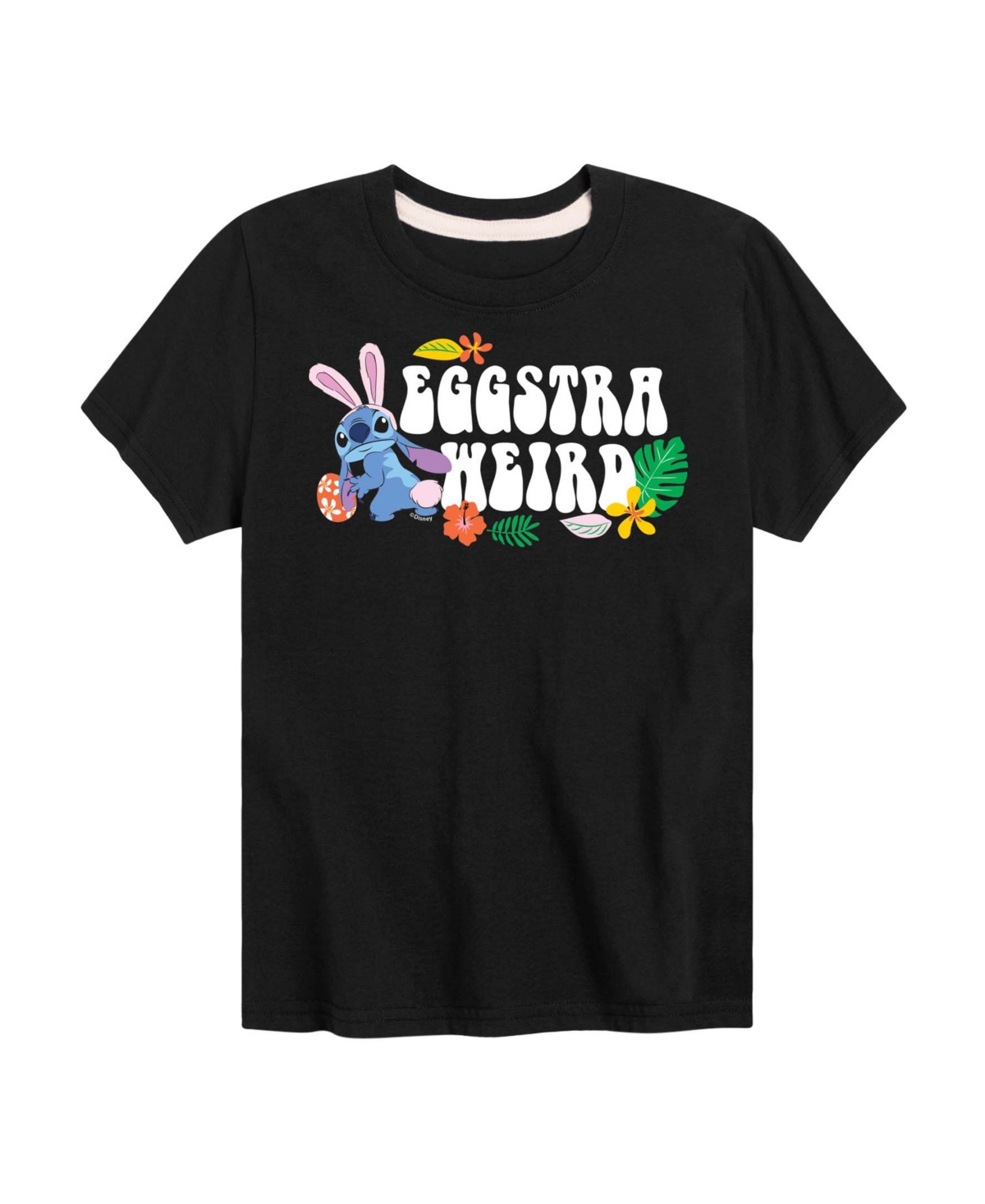 Lilo & Stitch Boys' 8-20 Eggstra Weird Short-Sleeve Graphic T-Shirt - BLACK