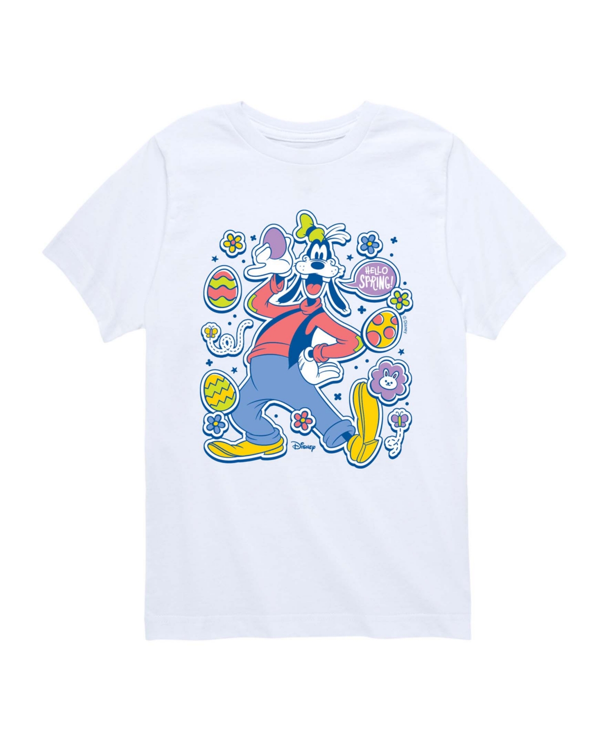 Disney Boys' Toddler 2T-5T Easter Stickers Short-Sleeve Graphic T-Shirt - White