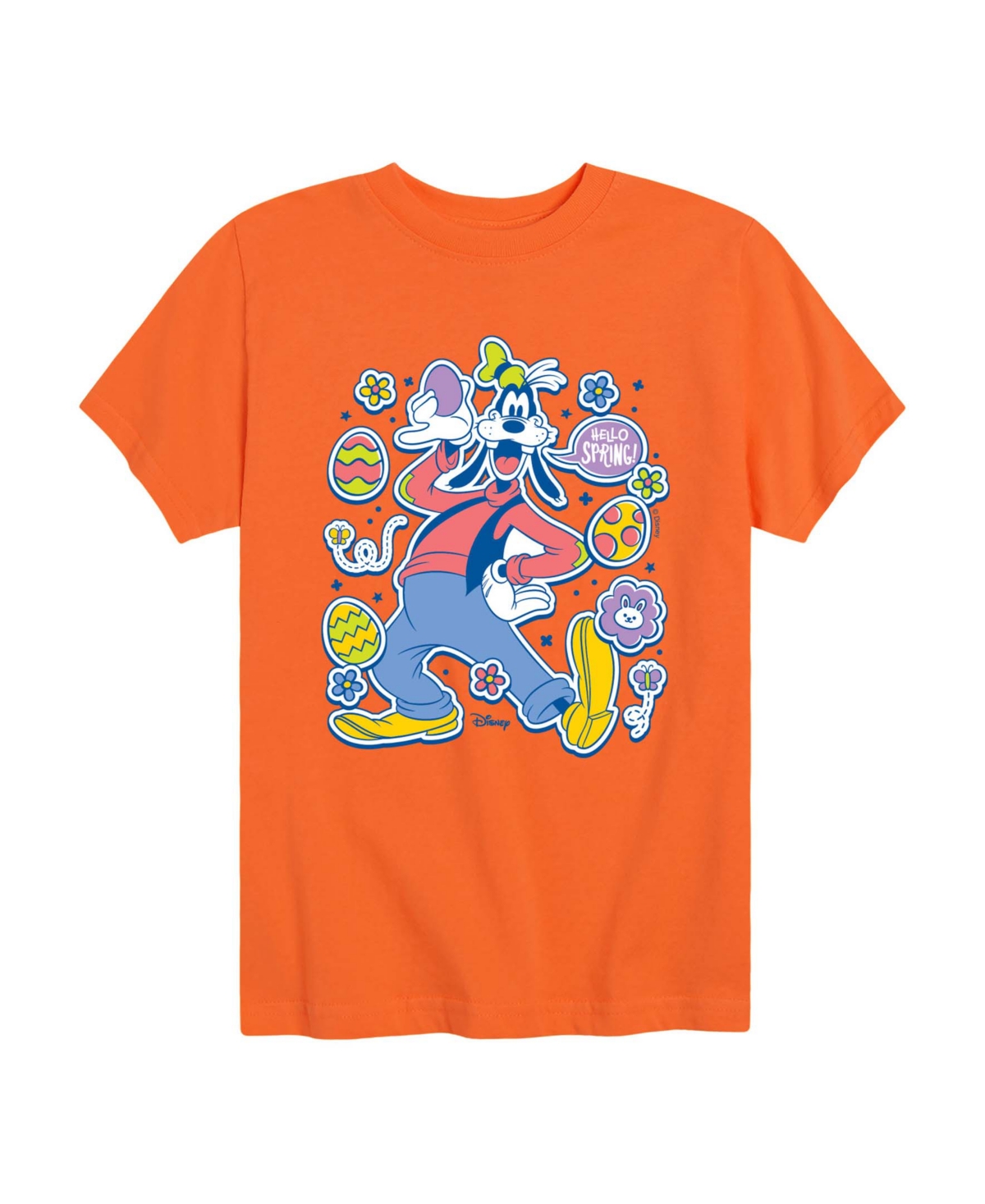 Disney Boys' Toddler 2T-5T Easter Stickers Short-Sleeve Graphic T-Shirt - Orange