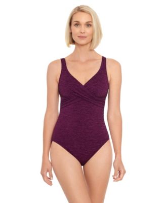 Women's Chlorine Resistant Cross Over One-Piece Swimsuit