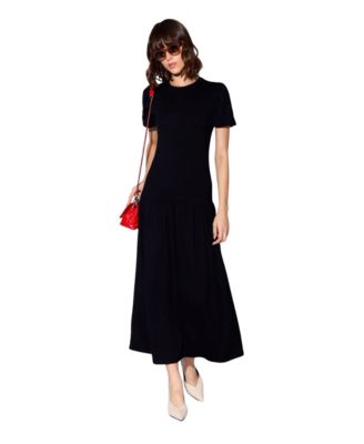 Women's Shayna Balloon-Sleeve Drop-Waist Maxi Dress