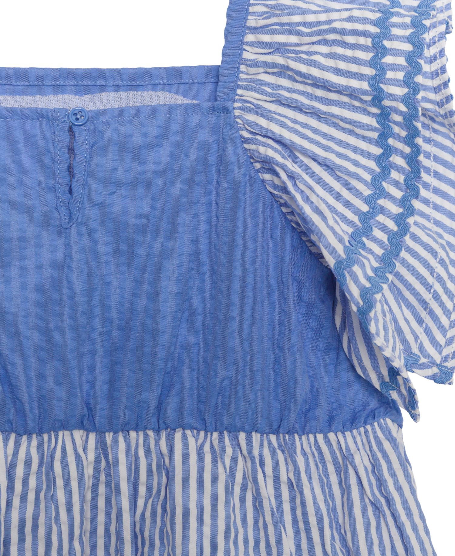 Girls' 2T-6X Stitch Flutter-Sleeve Dress