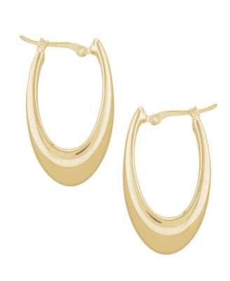 Polished Visor Earrings in 14k Yellow, White, or Rose Gold
