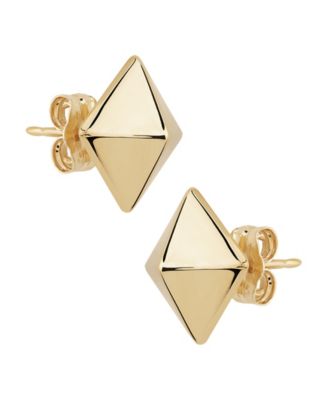 Pyramid Stud Earrings in 14k Gold, White or Rose Gold