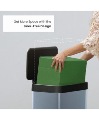 19 Gallon Large Kitchen Trash Can with Soft Close Lid, Liner-Free Stainless Steel Body