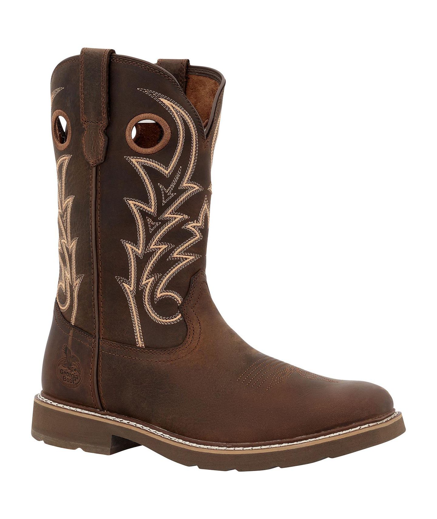 Мужские ботинки GEORGIA BOOT Core 37 11" Western Pull-On Work Boot, цвет: Коричневый — фото 1