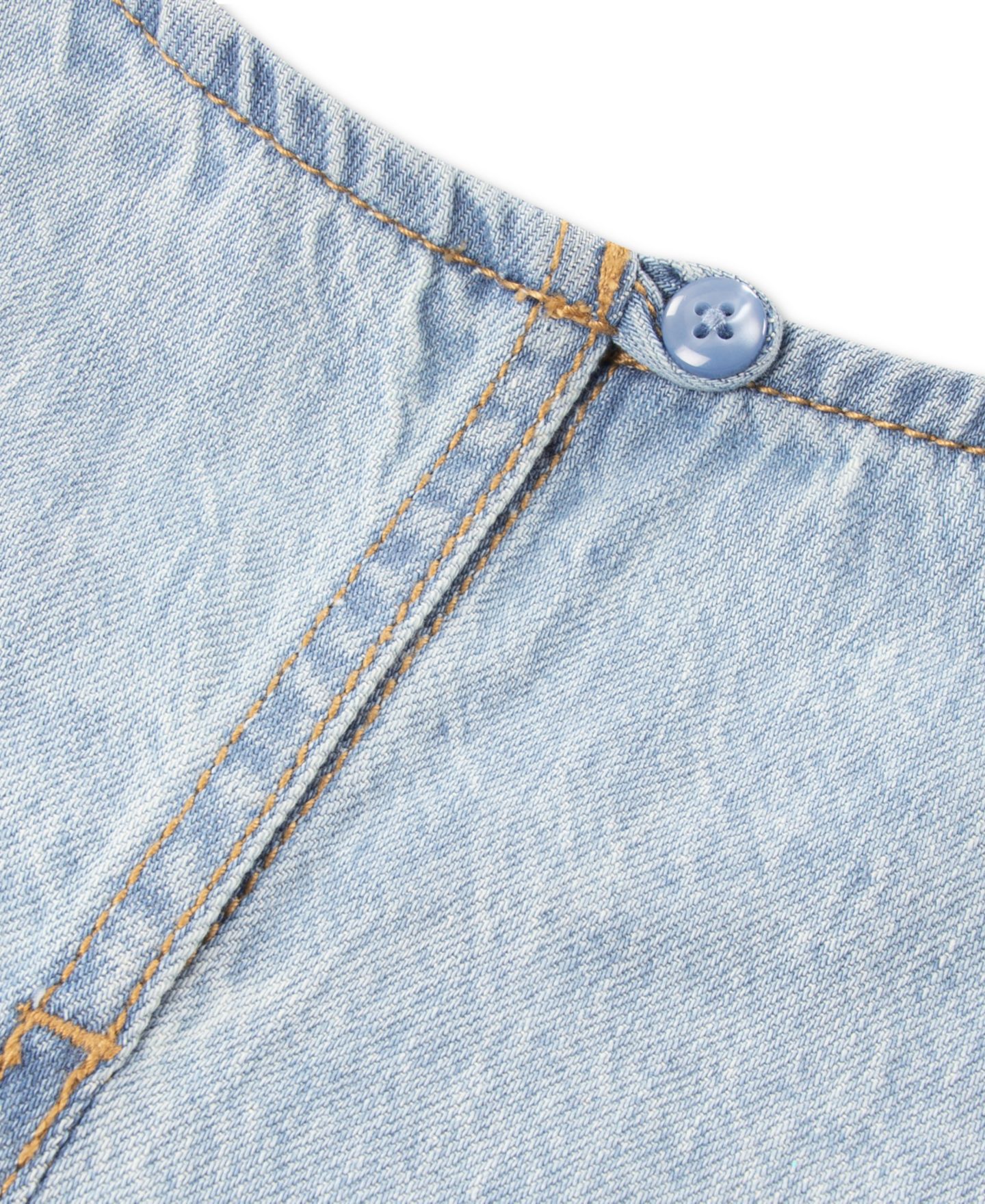 Детский комплект abercrombie kids для девочки: топ с рюшами и джинсовые брюки, цвет: Синий — фото 3
