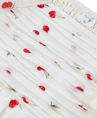 Baby Girls' Puff Sleeve Dress and Diaper Cover, 2-Piece Set