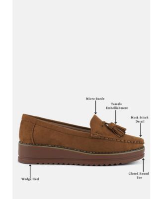 Womens Daiki Platform Lug Sole Tassel Loafers