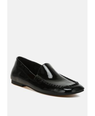 Rag and Co Womens Dama Patent Pleather Loafers