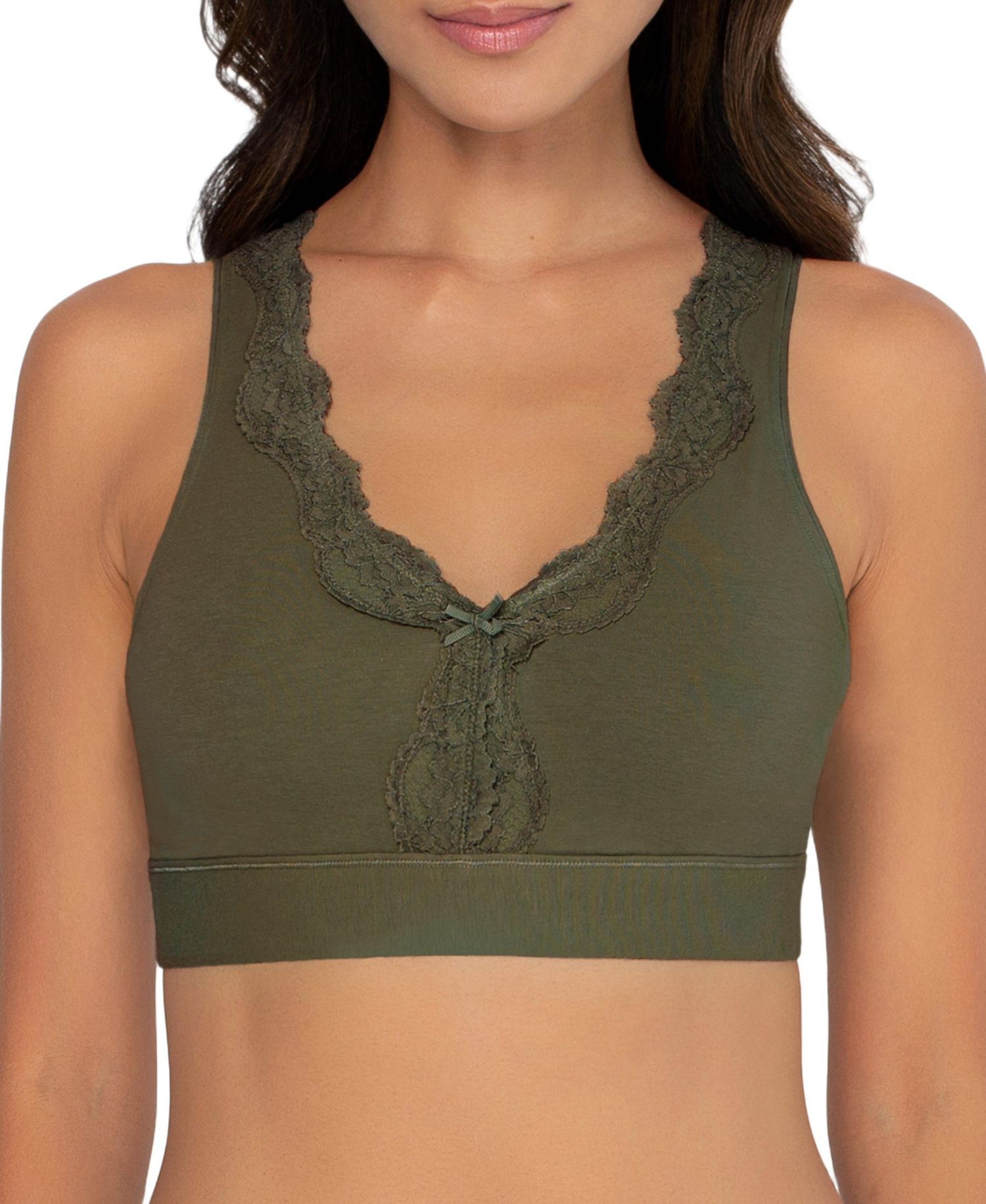 Women's Full Coverage Wireless Cotton Bralette, 2 Pack