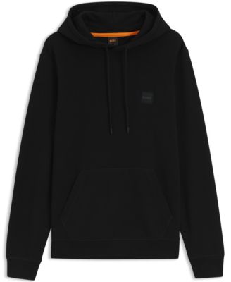 Men's Regular-Fit Cotton Terry Logo Patch Hoodie
