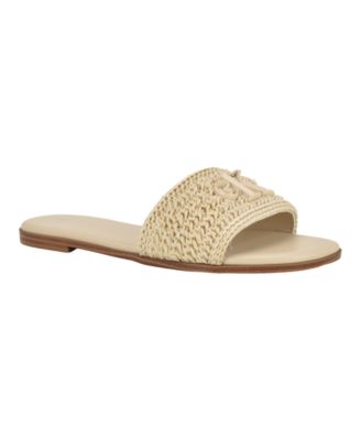 Women's Kamine Woven Logo Flat Slip-On Sandals