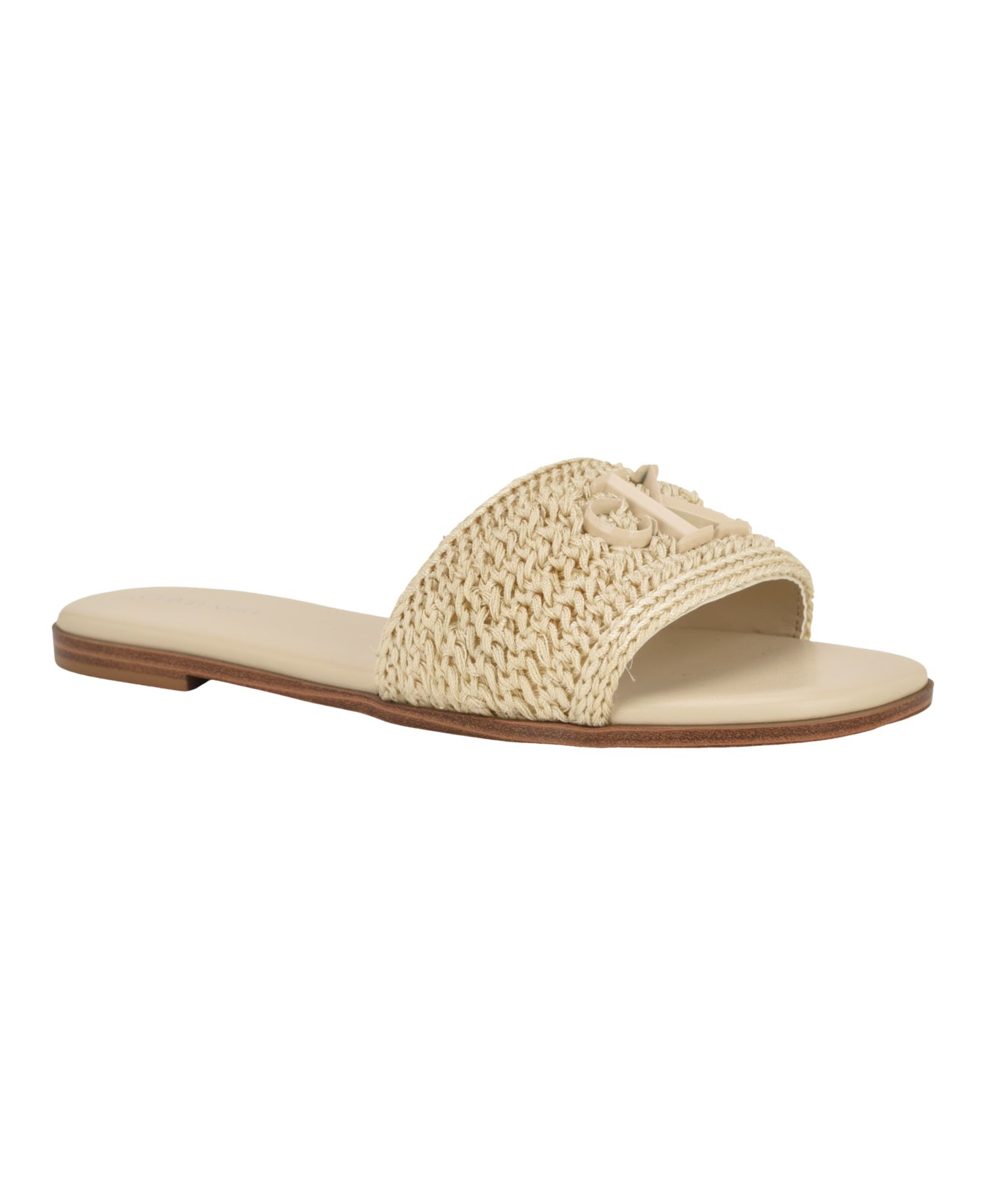 Women's Kamine Woven Logo Flat Slip-On Sandals