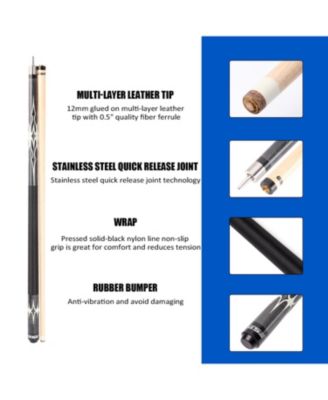 Canadian Maple Hardwood Billiard Pool Cue Stick for Men/Women