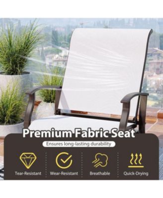 Patio Glider Chair Set of 2 with Ergonomic Seat and Back