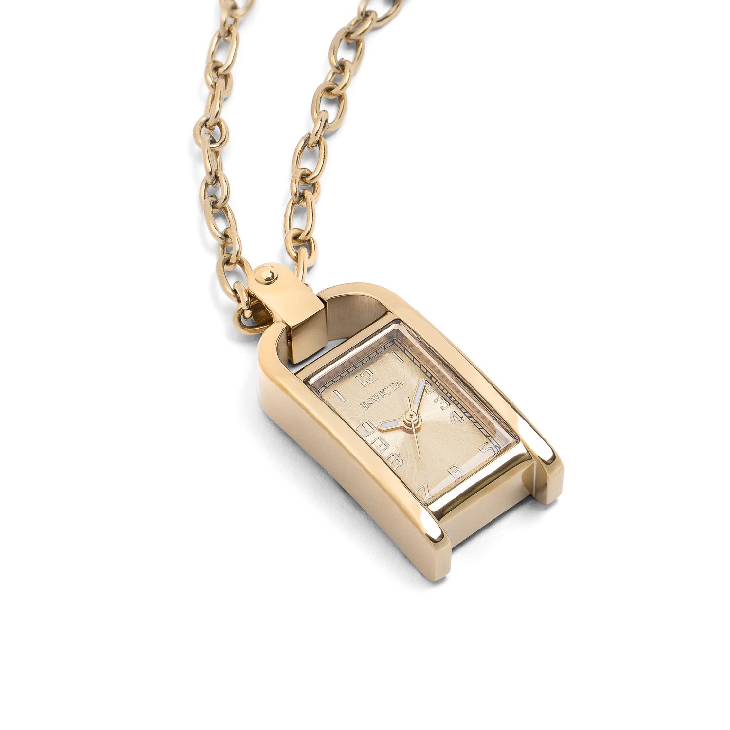 Women's 49935 Mini Quartz PC11 Brass Dial Necklace Watch