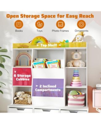 47 Kids Bookcase and Toy Storage Organizer Cabinet