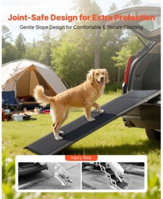 71" Folding Dog Ramp 17" Wide, Non-Slip Surface, Supports up to 250 lbs