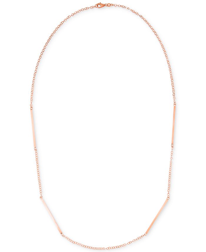 Giani Bernini Bar-Link Long Necklace in 18k Rose Gold-Plated and 18k ...