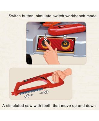 48-Piece Kids Tool Set with Workbench & Helmet – Engineer Pretend Play Construction Toys