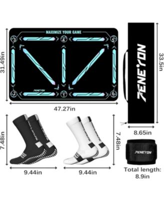 Soccer Training Mat with Ball Socks - Non-Slip Gear for Adults & Pros: Boost Speed, Strength & Coordination